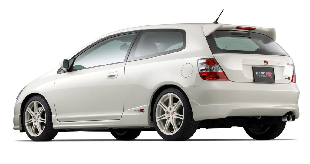 white honda civic on white background