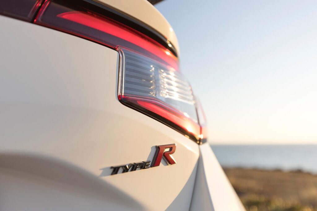 closeup of Civic Type R badge