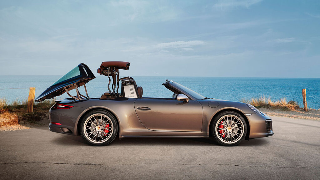 Porsche 911 991 parked next to ocean