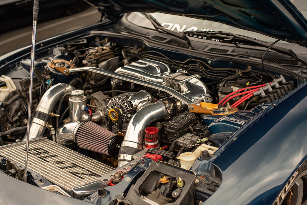 Engine closeup for the Rx7 FD rotary engine