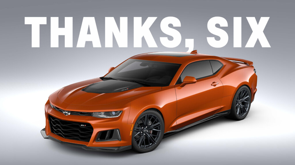 orange 2023 chevy camaro ZL1