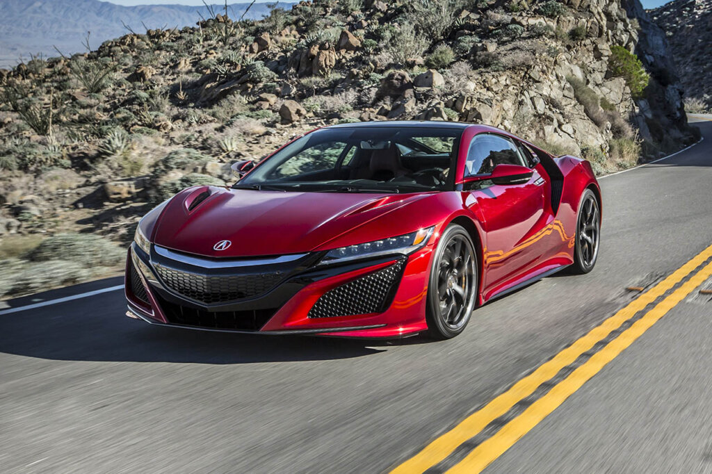 red 2017 acura NSX