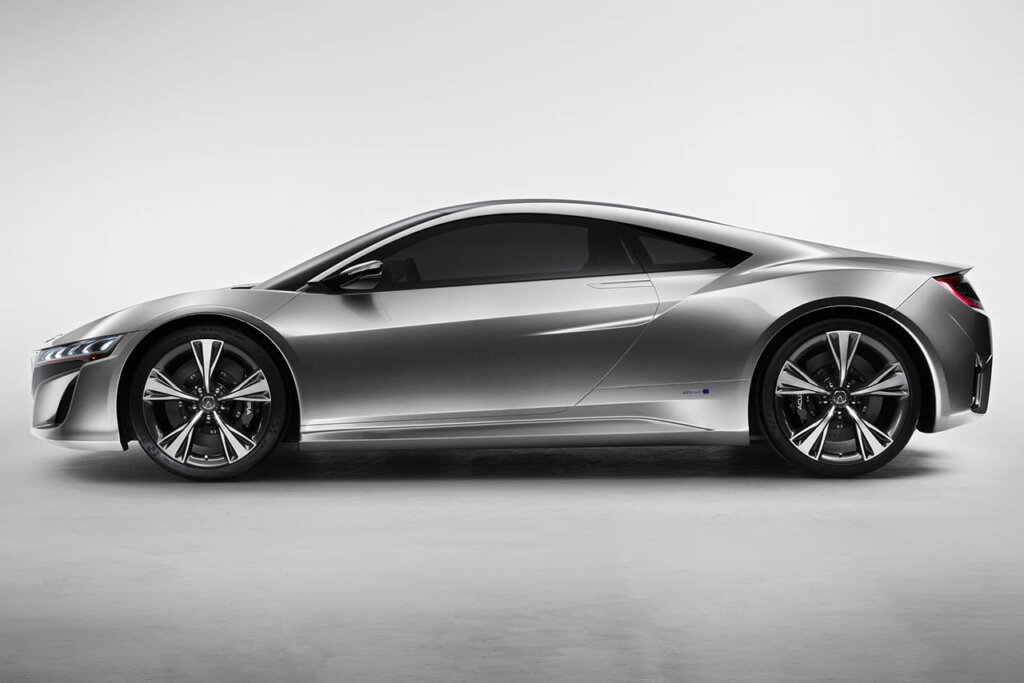 silver acura nsx concept car