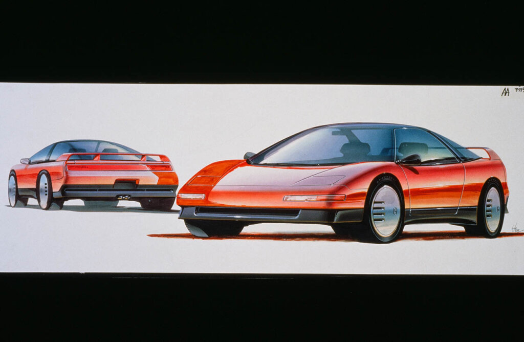 concept sketch of a first gen NSX