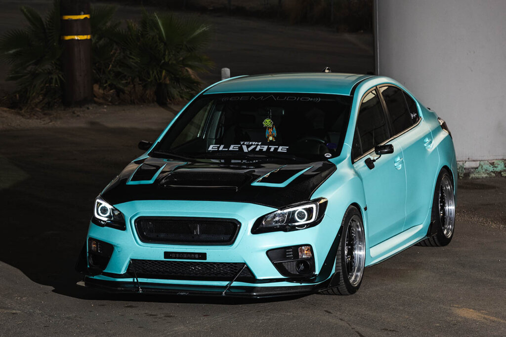 cyan subaru wrx