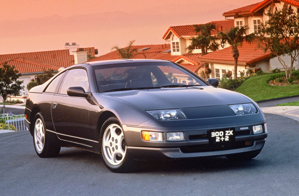 black 200zx z32 nissan on a suburban street
