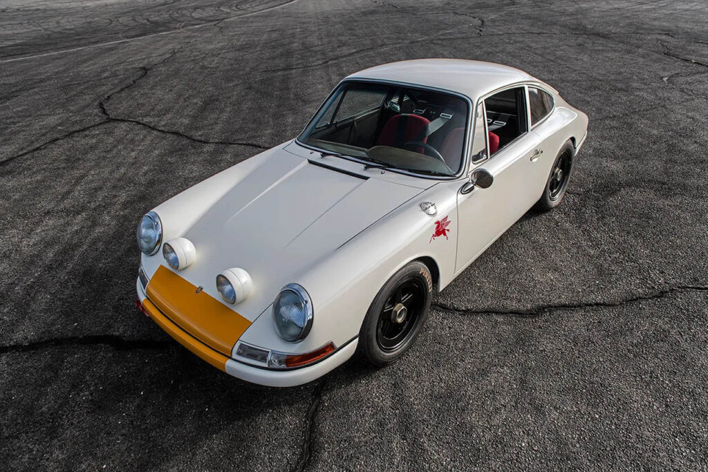 tuned porsche 356 on a runway