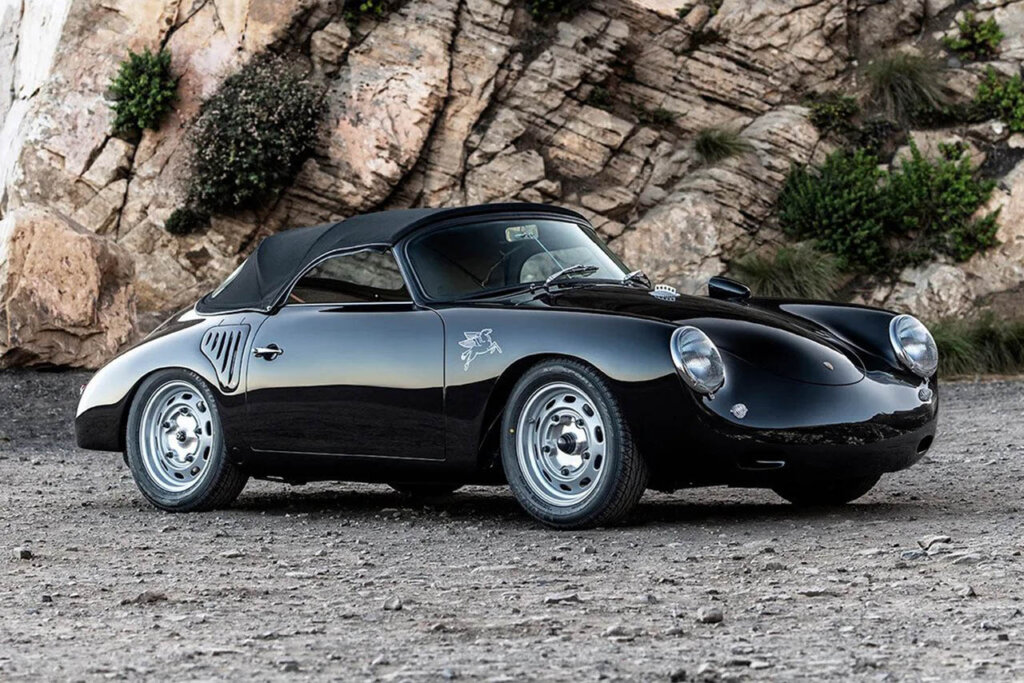 custom 356 outlaw next to a cliff
