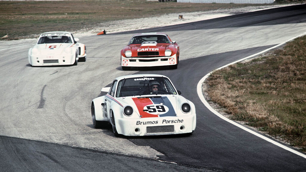 white/blue/red brumos porsche carrera rsr