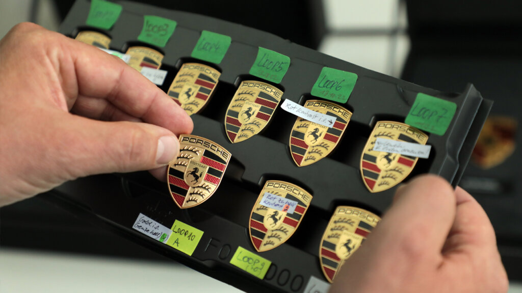 different iterations of the new Porsche Crest