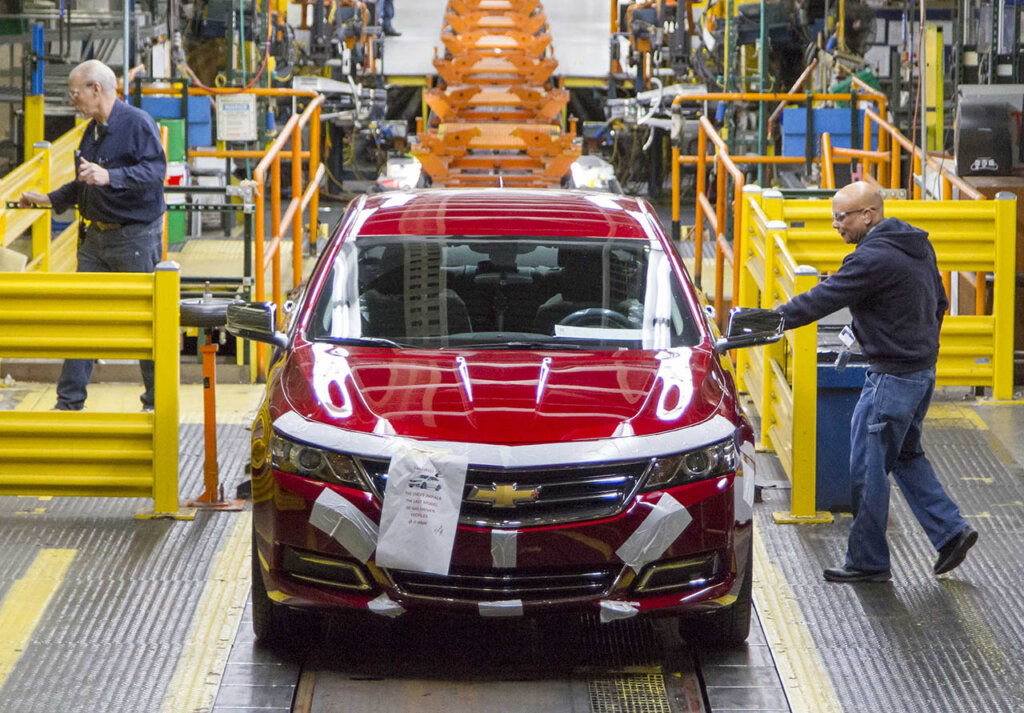 red impala at an chevrolet assembly plant