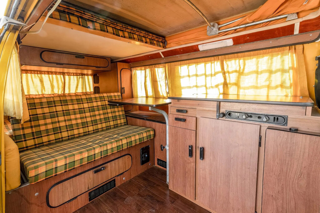 the interior of a Westfalia VW Bus
