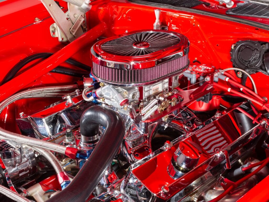 Restored 74' Challenger engine block
