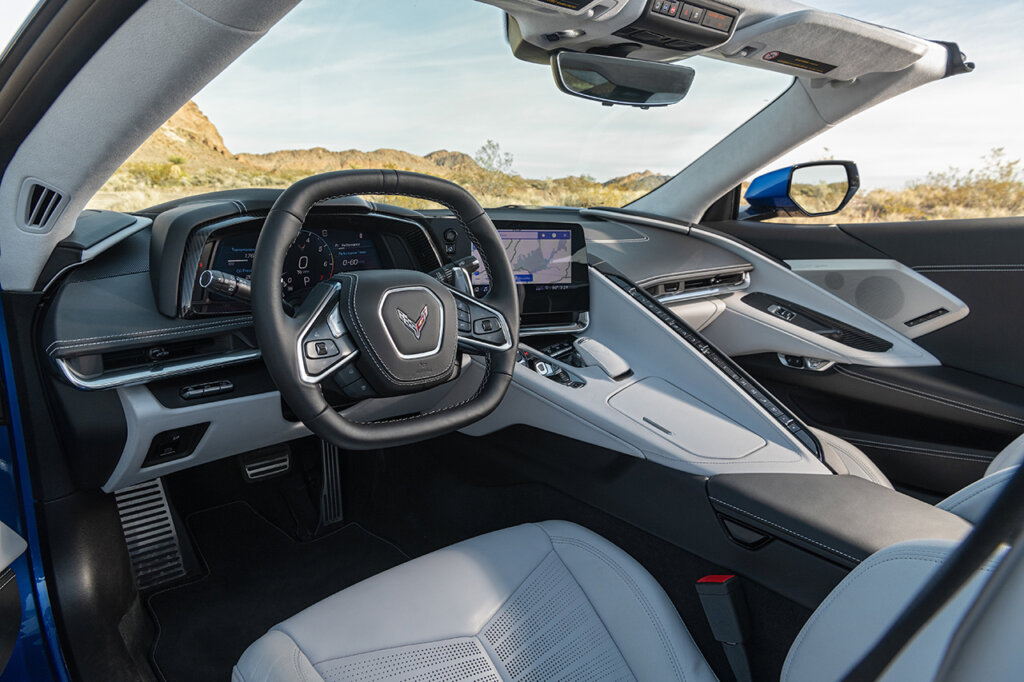Interior shot of C8 corvette