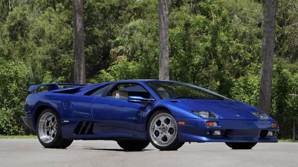 blue 1999 lambo vt alpine edition