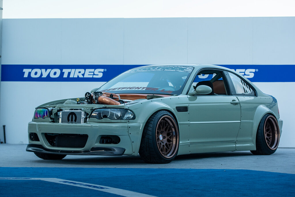 Street Fighter e46 BMW on a set of forged bronze HRE wheels