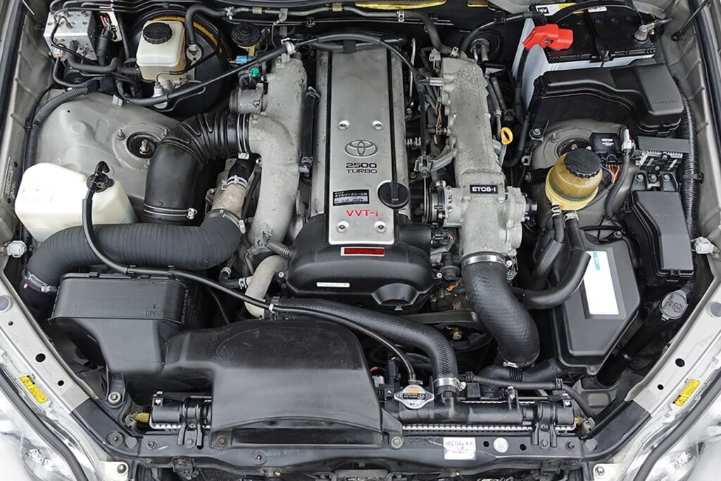 1JZ-GE inside of a Toyota Mark 2 sedan