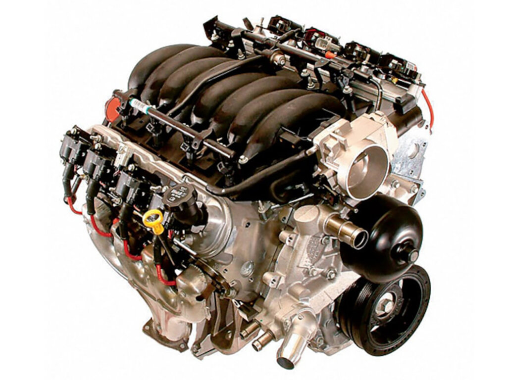 LS6 Engine setup on a white background