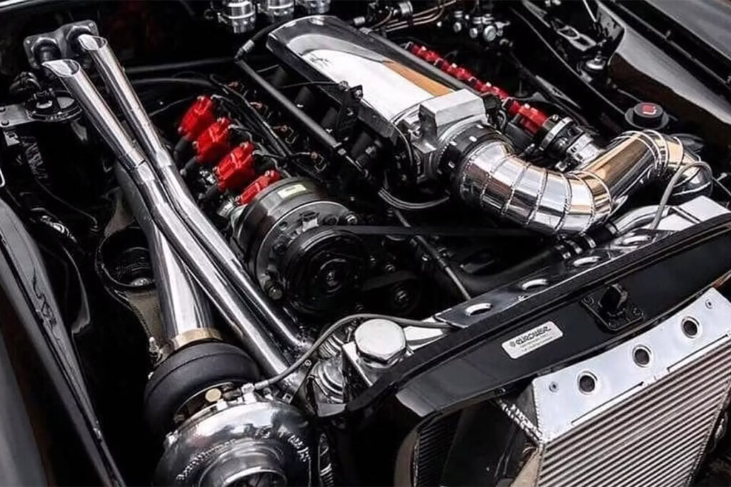 Turbo charged LS retrofitted for a 69' Mercedes