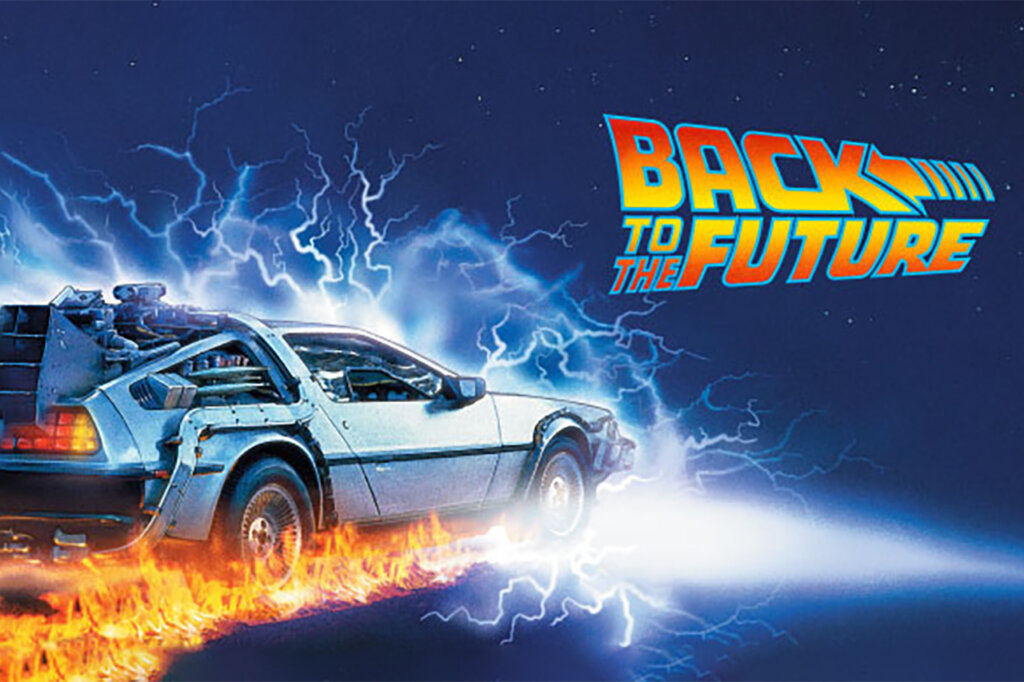 Back to the Future Promotional material featuring the DMC Dolrean Time Machine car