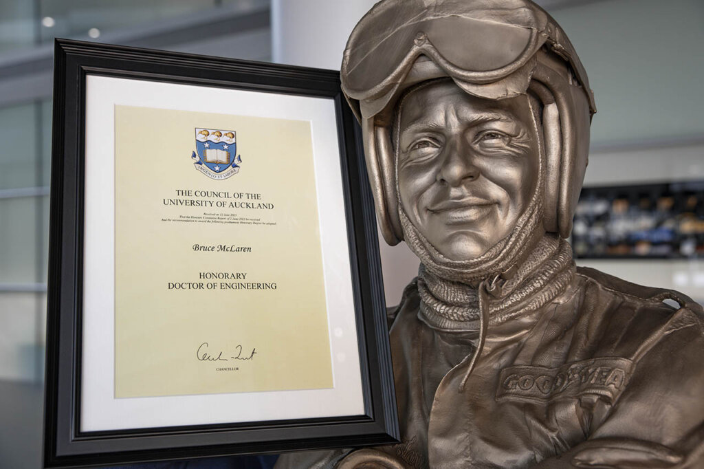 degree right next to bruce mclaren stature
