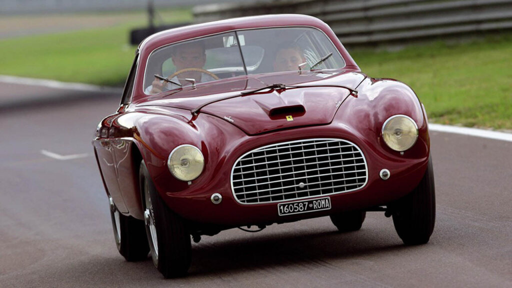 burgundy Ferrari 166MM