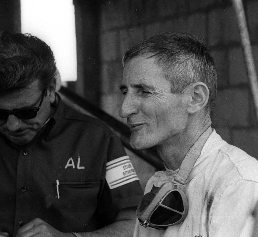ken miles with shelby american pit stop memebers