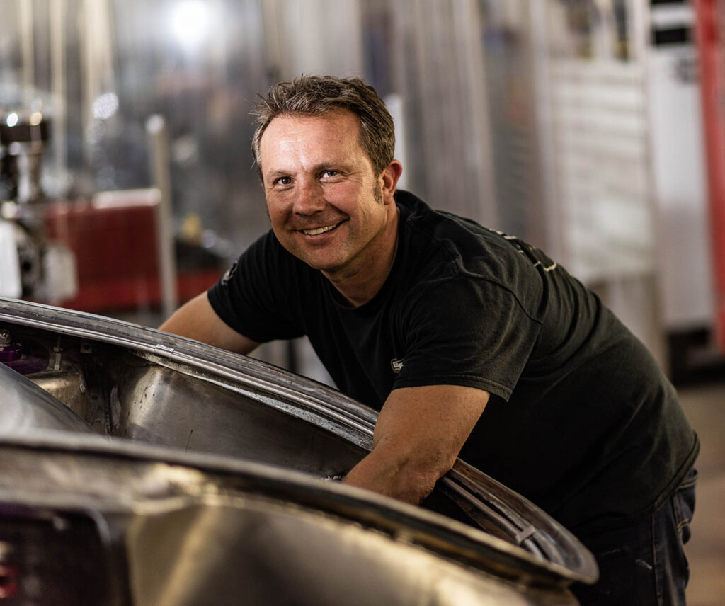 rod emory working on porsche 356 frame
