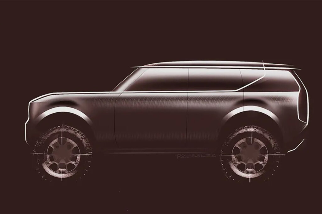 drawing of the proposed VW Scout car