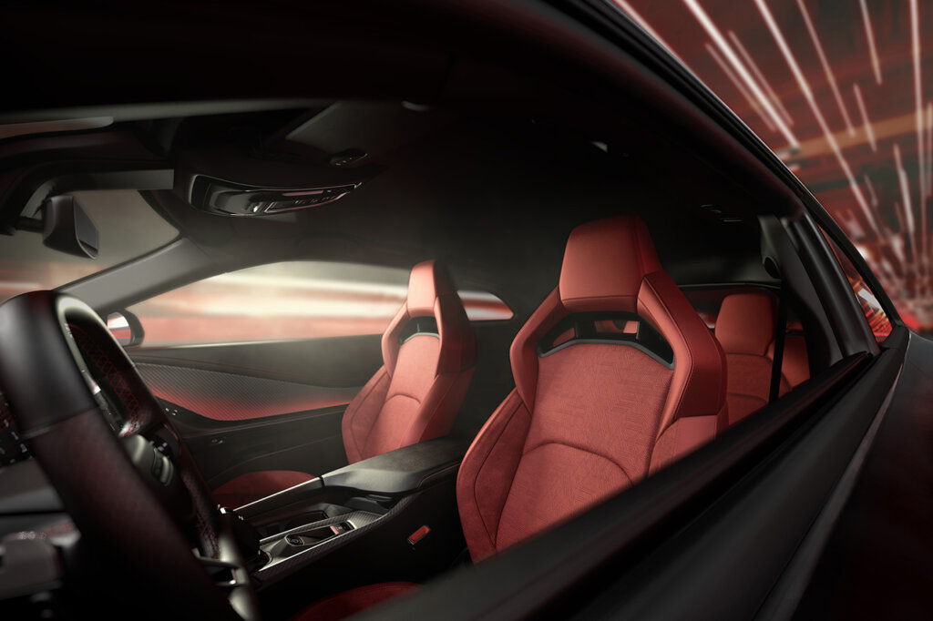 Red interior seats of new Charger