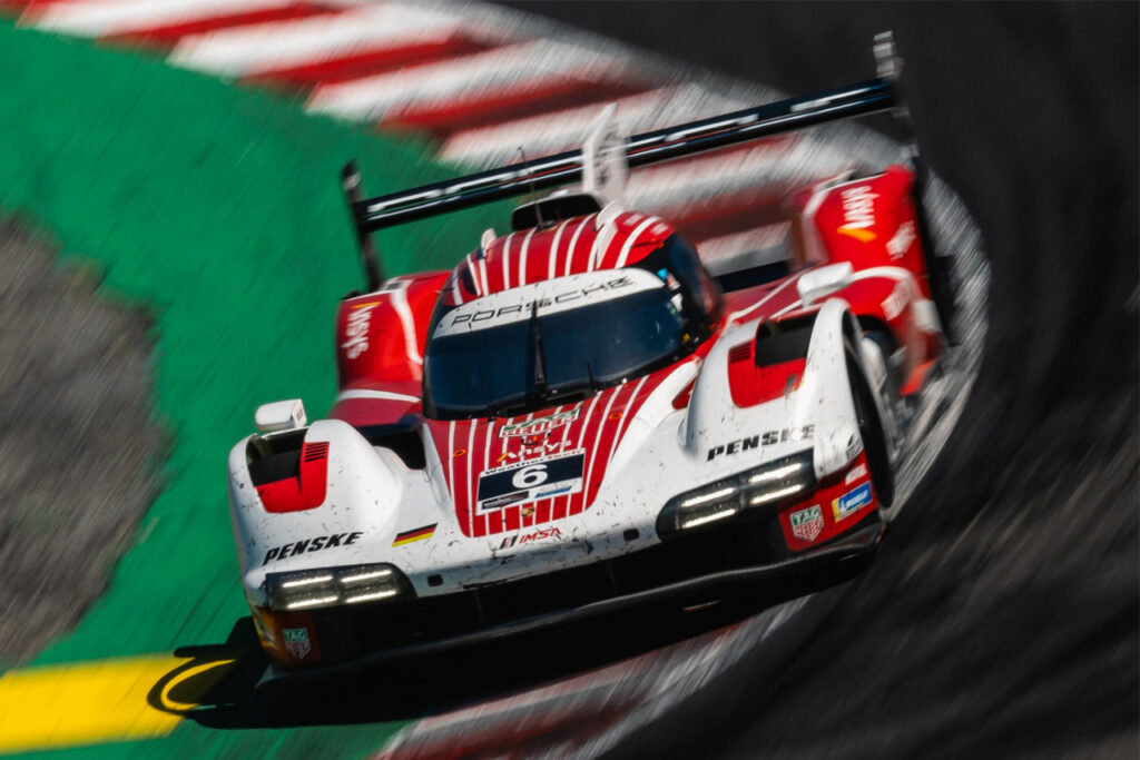 Porsche Penske Motorsport Red and White Porsche 963 at Laguna Seca