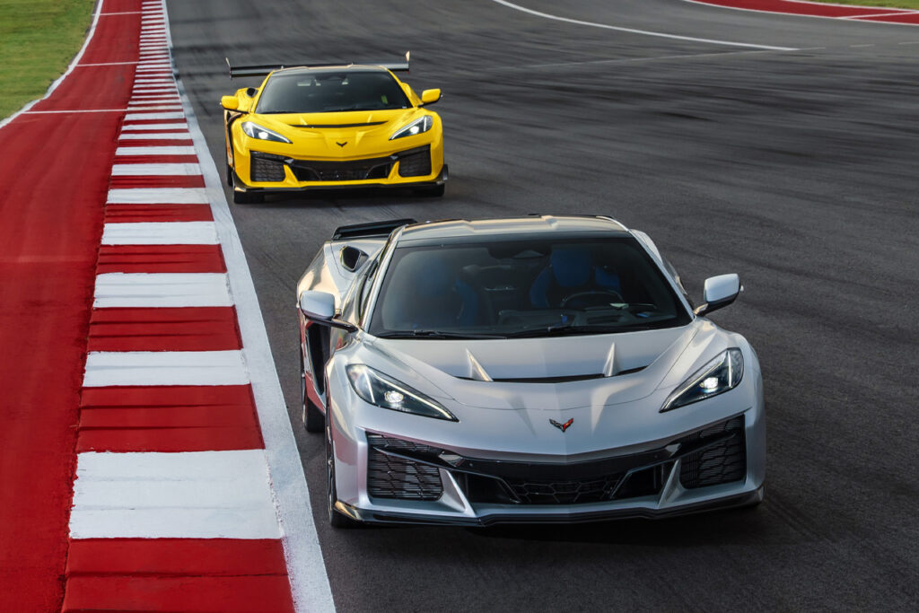 Corvette ZR1X in Blade Silver Metallic and ZR1 with ZTK Performance Package