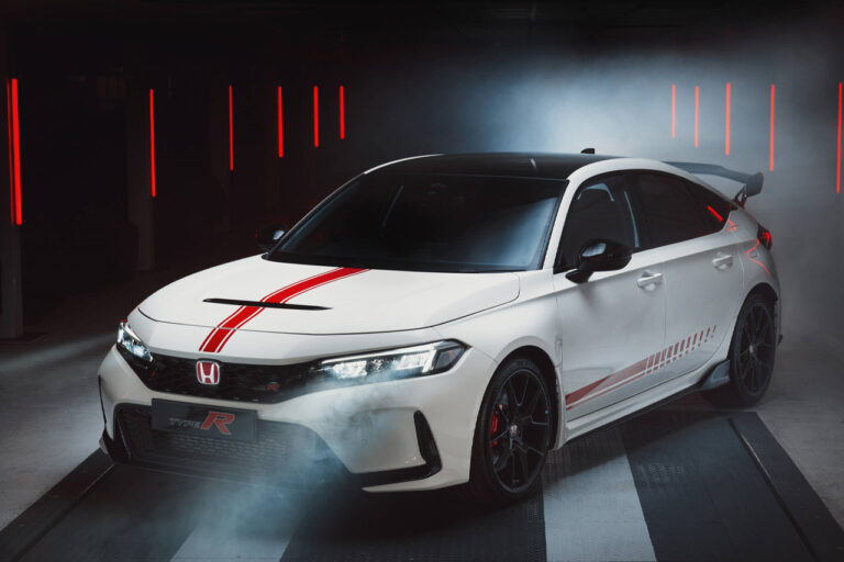 white and red honda civic type r ultimate edition