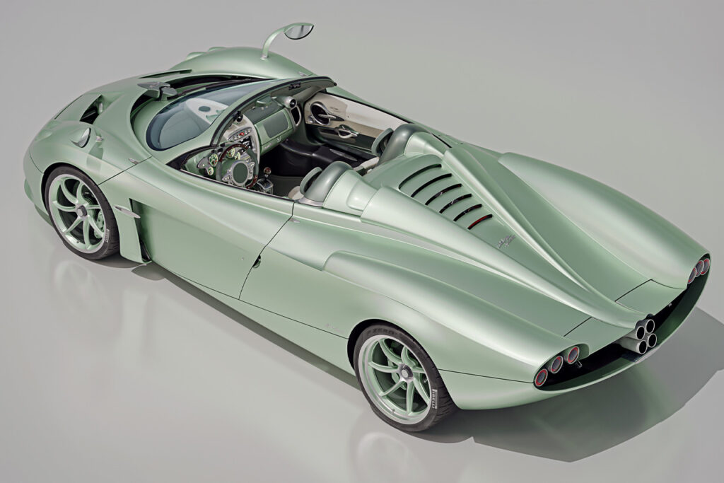 green pagani huayra codalunga speedster no hard top