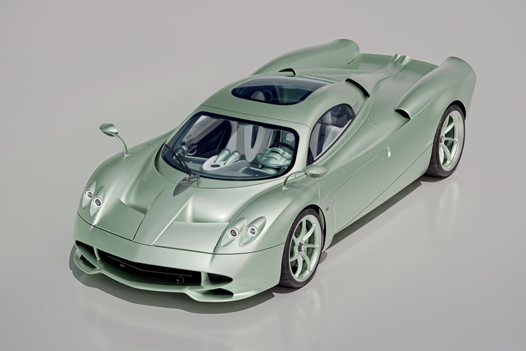 green pagani huayra codalunga speedster top up