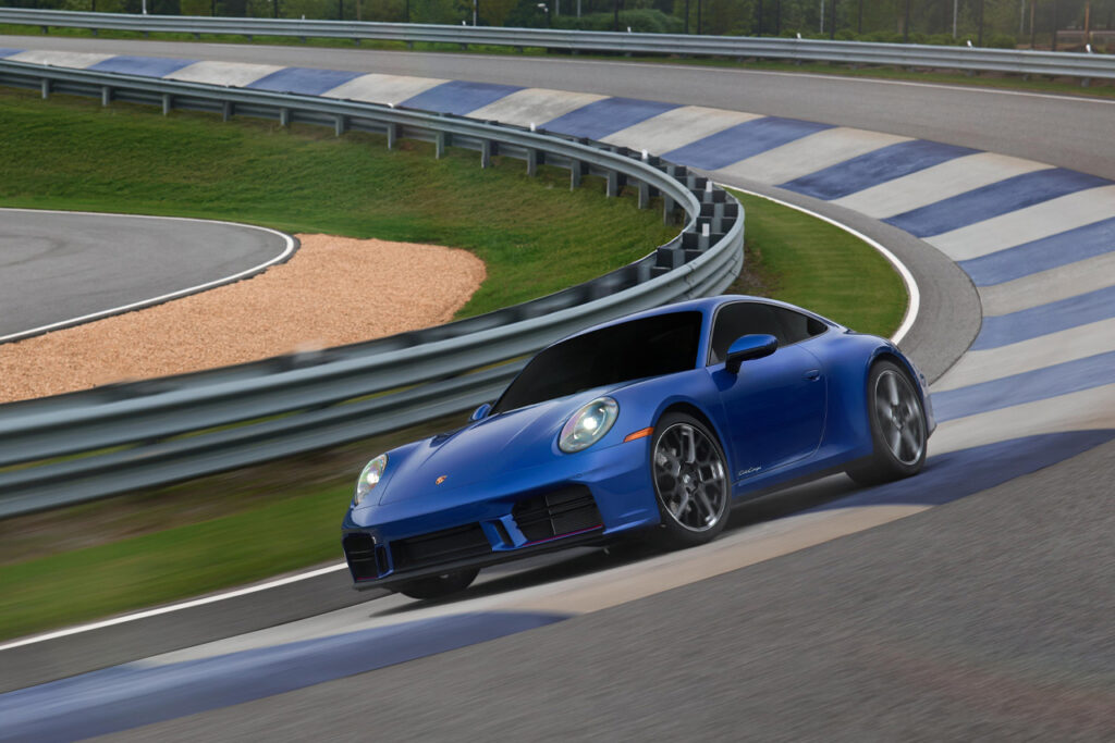 Blue Porsche 911 Carrera T Club Coupe