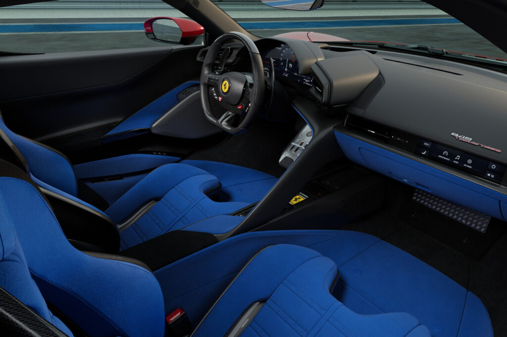interior of ferrari 849 testarossa