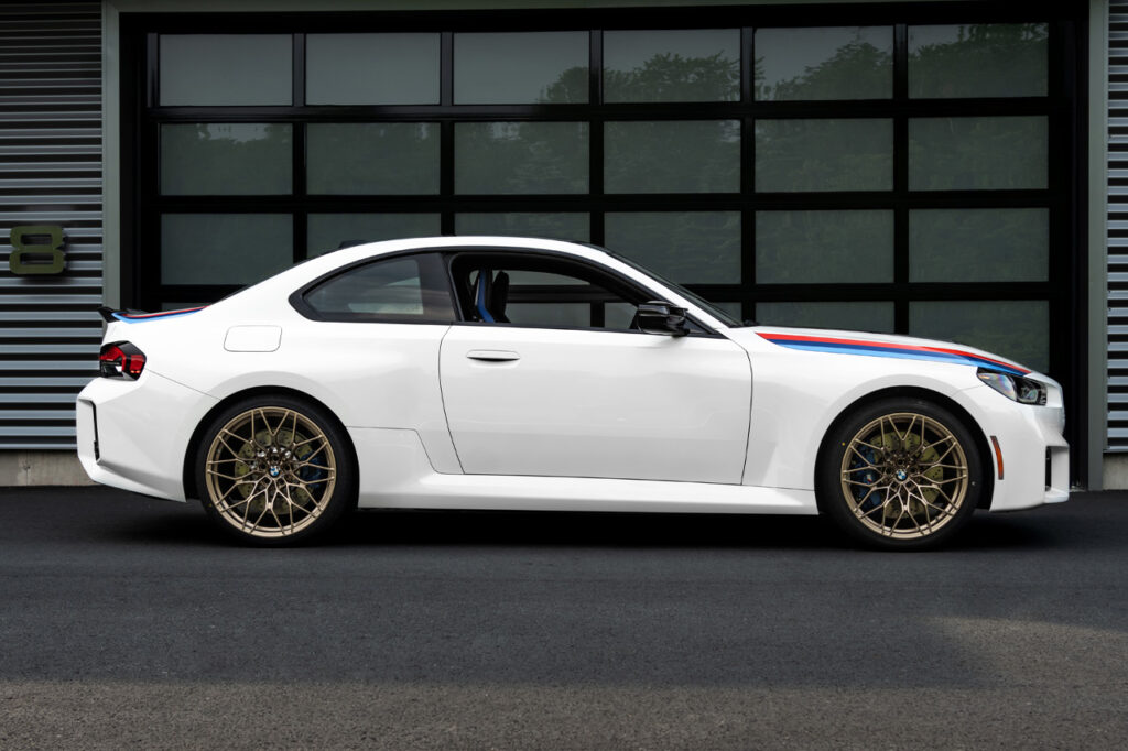 side view of White BMW M2 Turbo Design Edition