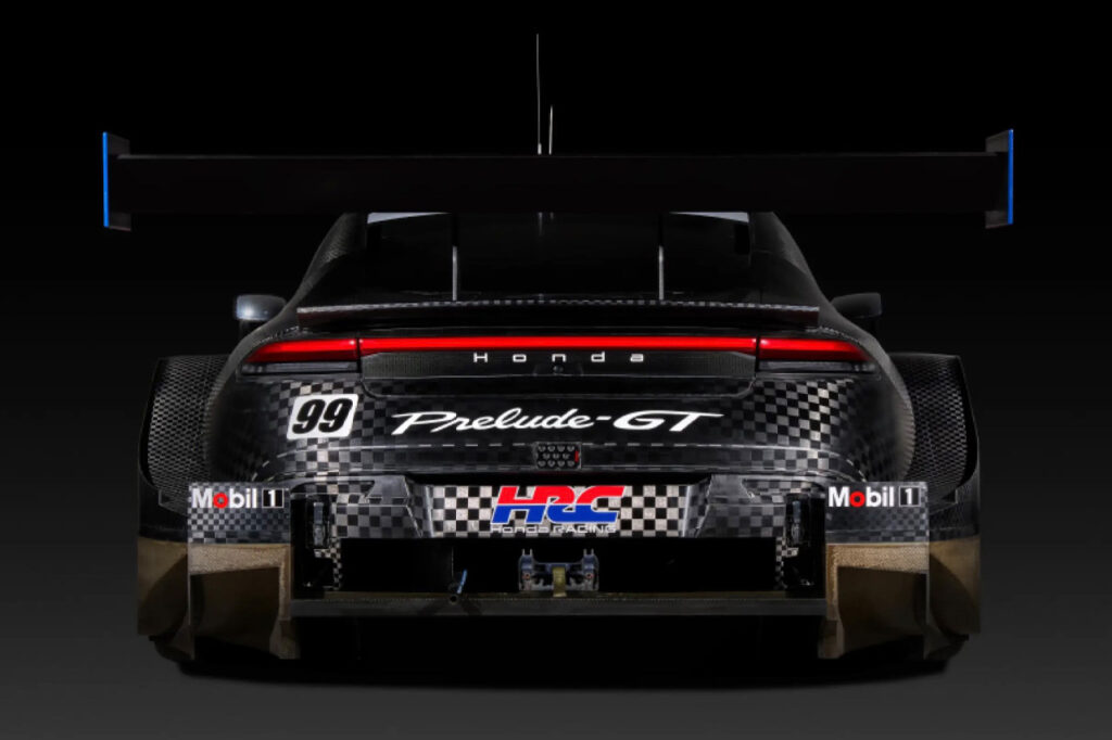 rear of black honda prelude gt500