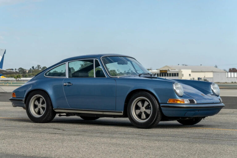 Gemini blue metallic 1971 porsche 911S Coupe owned by Jerry Seinfeld and modified by RUF