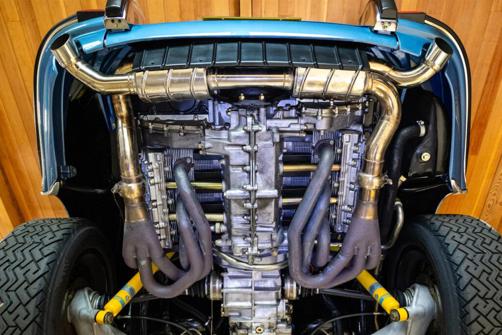RUF Exhaust system of blue 1971 porsche 911S Coupe owned by Jerry Seinfeld