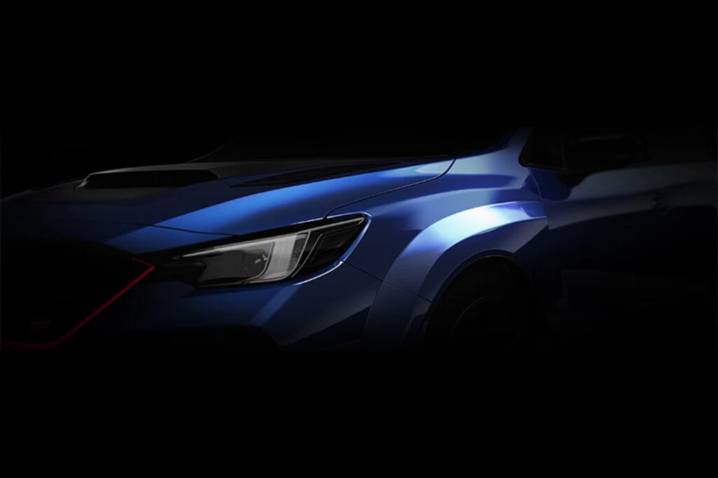 Close up of headlight from Subaru Performance-B STI concept
