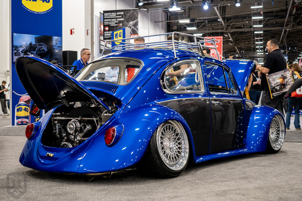 trevorzielinski blue 1968 volkswagen beetle at sema 2025