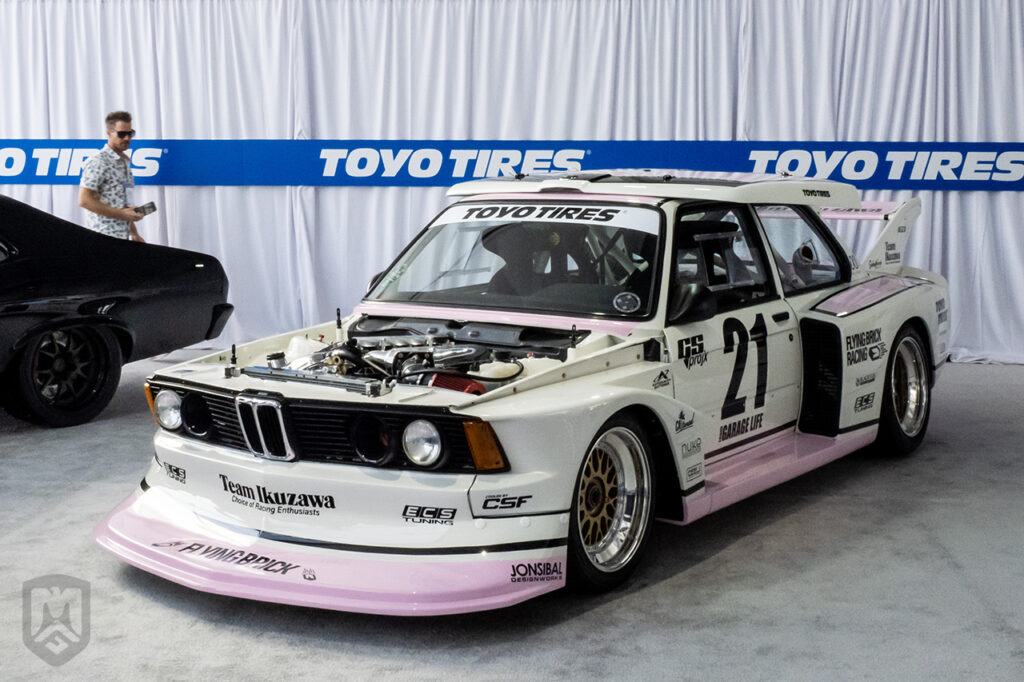 marv_gts white pink 1980 BMW 320i converted to E21 Group5 at toyo tires treadpass at sema 2025