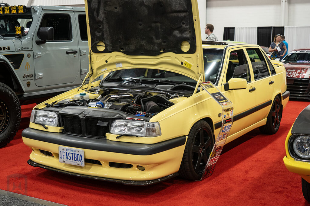 yellow volvo 850 t-5r at sema 2025