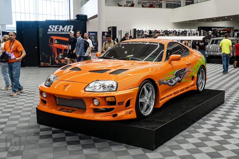 2025 SEMA Fast and Furios Toyota Supra MK4 outside Central Hall