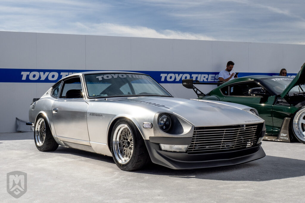 silver datsun 240z at toyo tires treadpass sema 2025