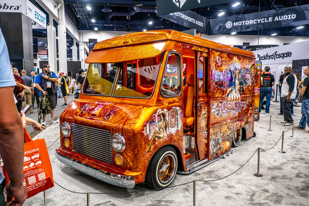 misterctoons orange 1963 International ice cream truck at sema 2025