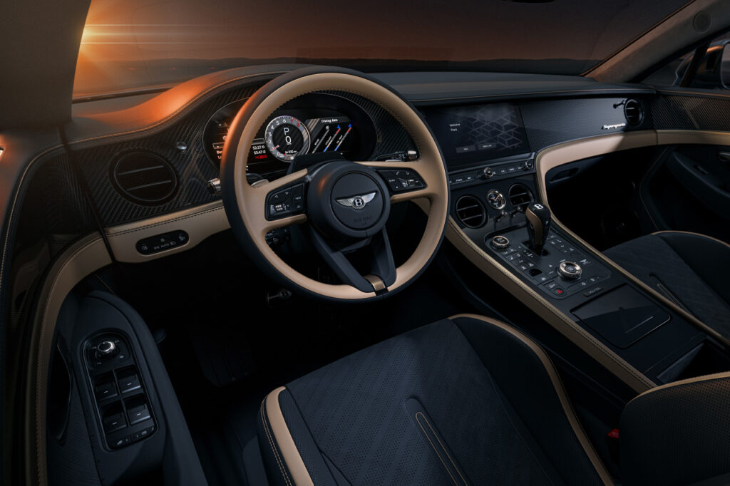 interior of Gray Bentley Supersports