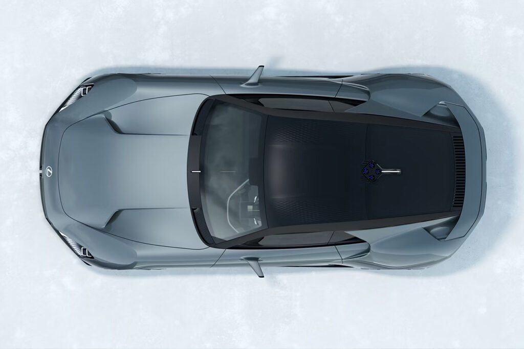 top view of gray lexus lfr concept